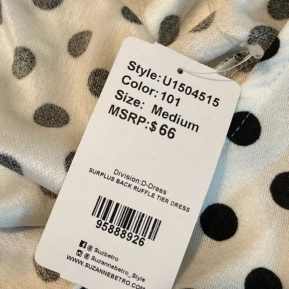 Suzanne Betro black & white polka dot dress - Picture 12 of 14